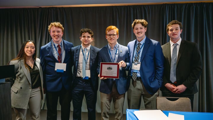 Undergraduate Growth category awardees gather for a group photo on stage at the GAME Forum Poster Competition Awards Ceremony.